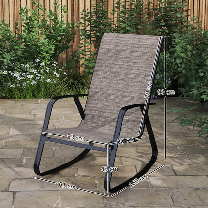 Rocking Garden Chair - Light Brown