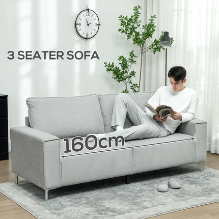 Three-Seater Corduroy - Light Grey