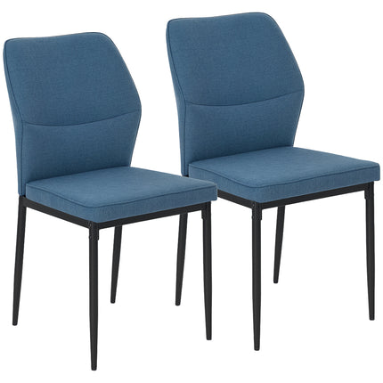 Velvet Dining Chairs Set of 2, Modern Armless Upholstered Kitchen Chairs with Me