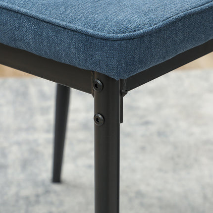Velvet Dining Chairs Set of 2, Modern Armless Upholstered Kitchen Chairs with Me