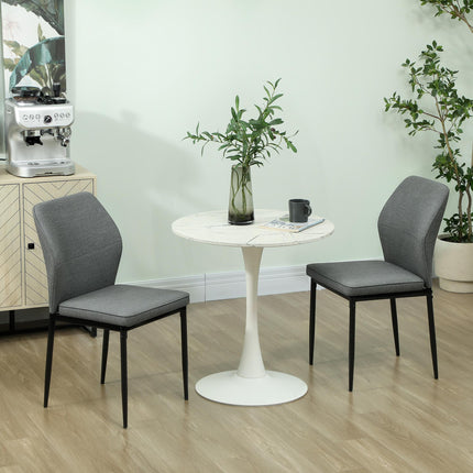 Velvet Dining Chairs Set of 2, Modern Armless Upholstered Kitchen Chairs with Me 1