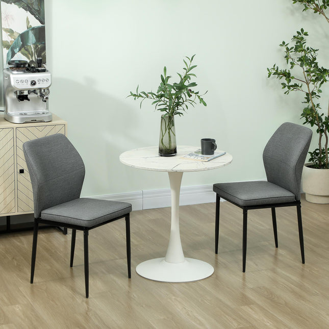 Velvet Dining Chairs Set of 2, Modern Armless Upholstered Kitchen Chairs with Me 1