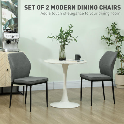 Velvet Dining Chairs Set of 2, Modern Armless Upholstered Kitchen Chairs with Me 1