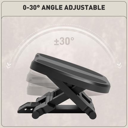 Adjustable 0-30° Three-Height Under-Desk Support Footrest - Grey