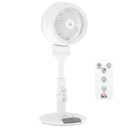 9'' Air Circulator Fan with 3 Speeds, 3 Modes, 70° Oscillation & Remote Control - White