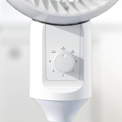 9'' Air Circulator Fan with 3 Speeds, 70° Oscillation & 90° Tilt, Carry Handle - White