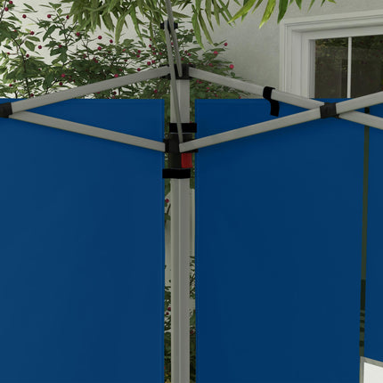 Set of 2 Oxford Cloth Gazebo Side Panels with Windows for 3x3/3x4m Canopy - Blue