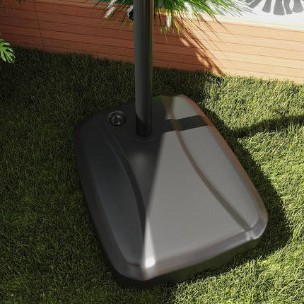 Cantilever Parasol with Weighted Base Double Top Garden Parasol Square Hanging P