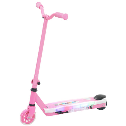 Electric Scooter for Kids Ages 4-7 with Auxiliary Wheels, LED Light & Electric Brake - Pink