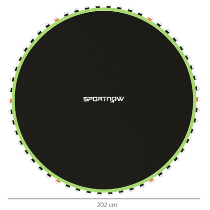 8ft Trampoline Replacement Mat with 42 V-Hooks and Spring Pull Tool for 14cm Springs - Green