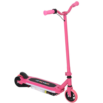Electric Scooter for Kids Ages 6-14 with Colourful Lights, Electric Brake, 10 KM/H Speed, 8 KM Range - Pink