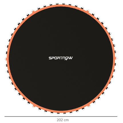 8ft Trampoline Replacement Mat with 42 V-Hooks & Spring Pull Tool for 14cm Springs - Orange