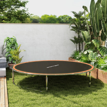 8ft Trampoline Replacement Mat with 42 V-Hooks & Spring Pull Tool for 14cm Springs - Orange