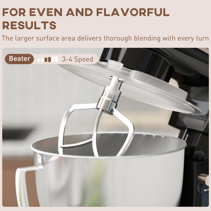 1300W Kitchen Stand Mixer with Accessories 4.5L Bowl - Black