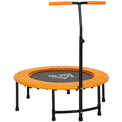 40" Adjustable Handle Fitness Trampoline Rebounder for Indoor Exercise Workout - Orange