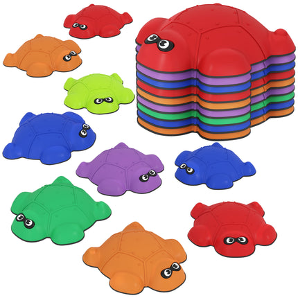 9 PCS Balance Stepping Stones with Non-slip Edges for Kids 3-8 Years - Multicoloured
