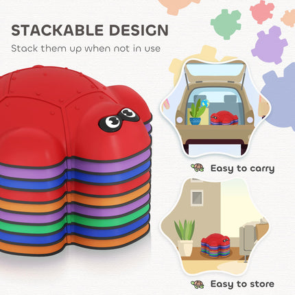 9 PCS Balance Stepping Stones with Non-slip Edges for Kids 3-8 Years - Multicoloured