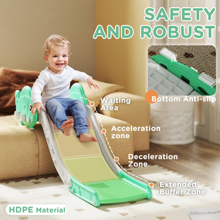 Kids Sofa Slide 130cm Extended Length for Sofa, Bed, Stairs - Green
