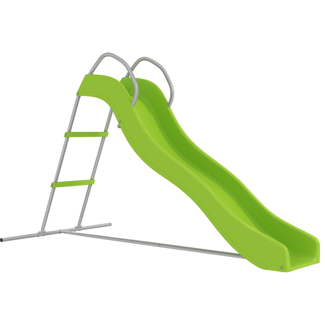 Freestanding Kids Slide with Climbing Ladder for Ages 3-8 Years - Green