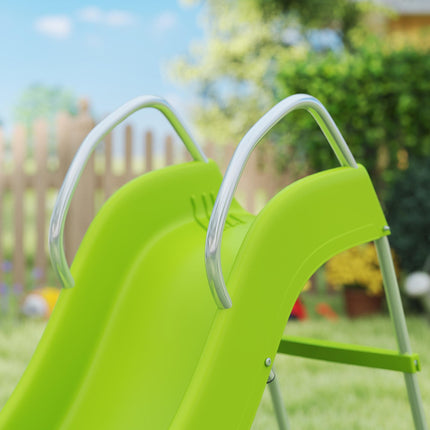 Freestanding Kids Slide with Climbing Ladder for Ages 3-8 Years - Green