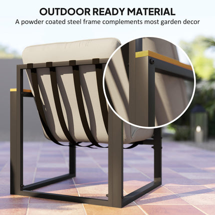Garden Furniture Set, 4 Piece Indoor Outdoor Conservatory with Loveseat Sofa, Ar