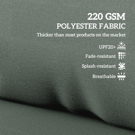 2 Seater Outdoor Pallet Furniture Cushions 20cm Thick UPF20+ 220gsm Fabric - Charcoal Grey