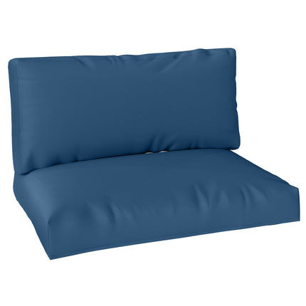 2 Seater Outdoor Pallet Furniture Cushions 20cm Thick UPF20+ 220gsm Fabric - Navy Blue