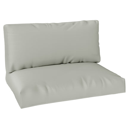 2 Seater Outdoor Pallet Furniture Cushions 20cm Thick UPF20+ 220gsm Fabric - Light Grey