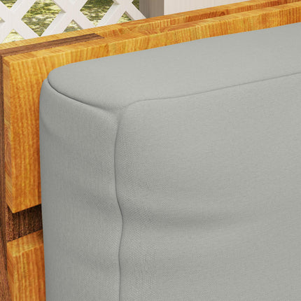 2 Seater Outdoor Pallet Furniture Cushions 20cm Thick UPF20+ 220gsm Fabric - Light Grey