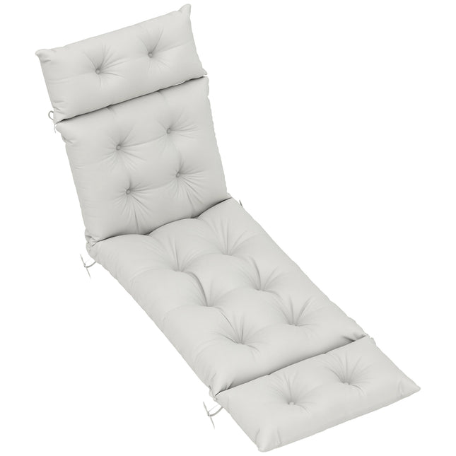 Sun Lounger Cushions Only, 190x56x10cm Garden Lounge Chair Cushions, UPF20+ 220g