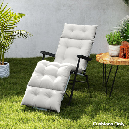 Sun Lounger Cushions Only, 190x56x10cm Garden Lounge Chair Cushions, UPF20+ 220g