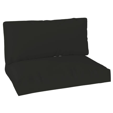 2 Seater Pallet Furniture Cushion Set with UPF20+ Fabric - Black