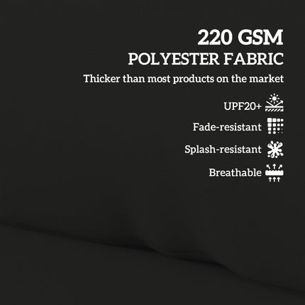 2 Seater Pallet Furniture Cushion Set with UPF20+ Fabric - Black