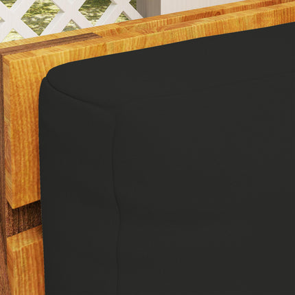 2 Seater Pallet Furniture Cushion Set with UPF20+ Fabric - Black