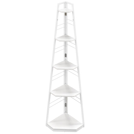 Five-Tier Corner Shelf - White