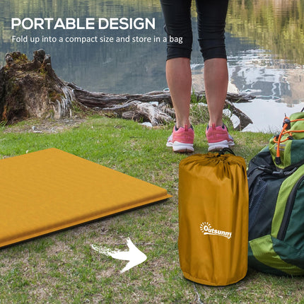 Camping Tent with Self Inflatable Mattress, 1 Person Dome Tent with Removable Ra