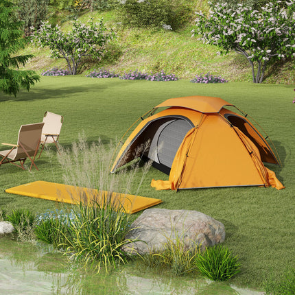 Camping Tent with Self Inflatable Mattress, 1 Person Dome Tent with Removable Ra 1