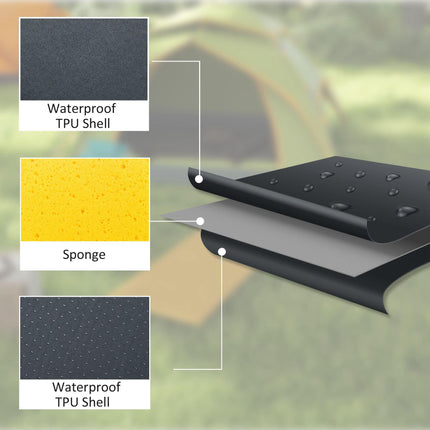 Camping Tent with Self Inflatable Mattress, 1 Person Dome Tent with Removable Ra
