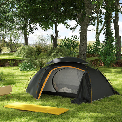 Camping Tent with Self Inflatable Mattress, 1 Person Dome Tent with Removable Ra 1