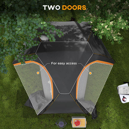 Camping Tent with Self Inflatable Mattress, 1 Person Dome Tent with Removable Ra 1