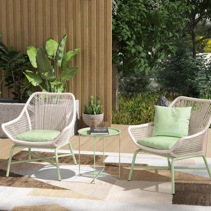 Steel Removable Tray Top Garden Table with Foldable Legs - Green