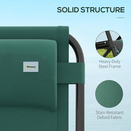 Zero Gravity Lounger Chair with Padded Cushion and Cup Holder - Green