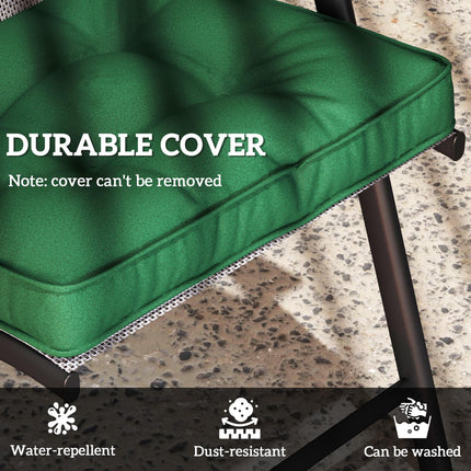 Set of 4 Outdoor Seat Cushions 42x42cm - Green