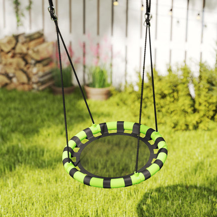 60 cm Diameter Kid Nest Swing Seat with Adjustable Ropes for Indoor Outdoor - Black
