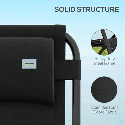Zero Gravity Lounger Chair Set of 2, Folding Reclining Patio Chair with Padded L