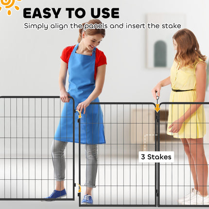 Two-Piece Dog Pen Expansion Pack for Large Dogs, 100cm Tall Animal Pen with Thre