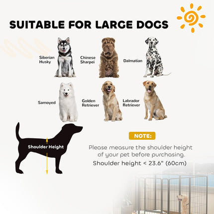 Two-Piece Dog Pen Expansion Pack for Large Dogs, 100cm Tall Animal Pen with Thre