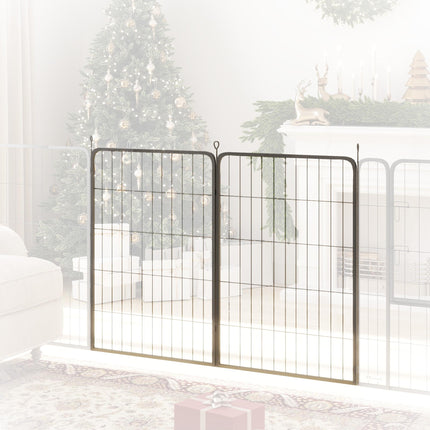 Two-Piece Dog Pen Expansion Pack for Large Dogs, 100cm Tall Animal Pen with Thre