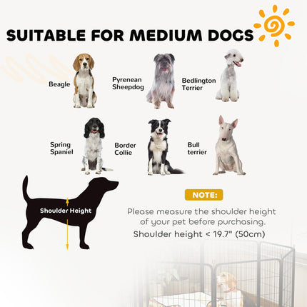 2 Piece 80cm High Dog Pen Expansion Pack with 3 Connecting Stakes - Black