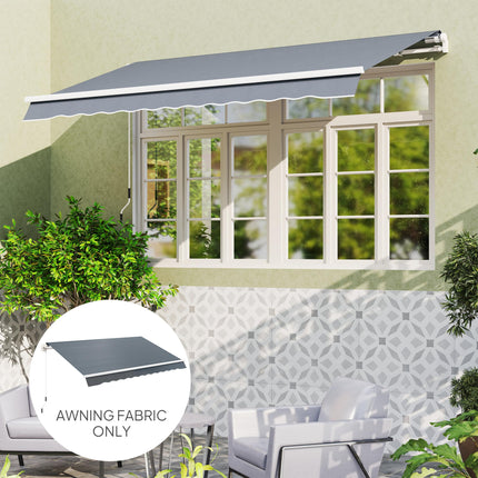 3 x 2.5 m Awning Replacement Canopy Water Resistant UPF 50+ Sun Shade Cover - Grey